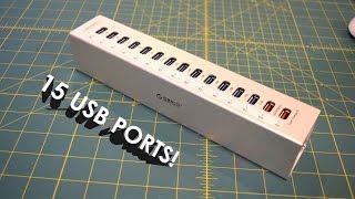 ORICO 15-Port USB 3.0 HUB A3H13P2 Unboxing, Teardown, and Overview