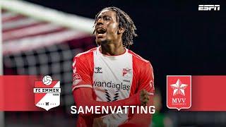 PENALTY vlak na RUST brengt FC EMMEN op VOORSPRONG  | Samenvatting FC Emmen - MVV Maastricht