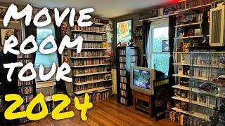 Movie Room Tour 2024 (Blu-ray, 4k, DVD, VHS, statues, posters, autographs, vinyl) #physicalmedia
