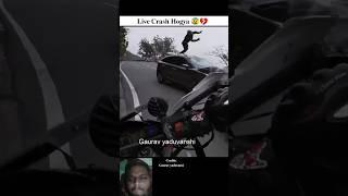 Live Bike Crash With Scorpio  #shorts #ktmrc390 #crash #viral #youtubeshorts #shorts