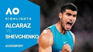 Alexander Shevchenko vs Carlos Alcaraz | Round One | Australian Open 2025 Extended Highlights