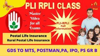 PLI RPLI MASTER VIDEO for all Exams: GDS TO MTS, POSTMAN, PA, IPO EXAMS: Career Post