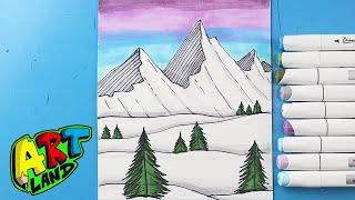 How to Draw a Winter Landscape