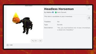 Headless Horseman Roblox RELEASED EARLY.. (My Thoughts)