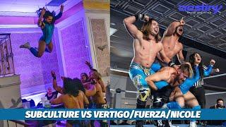 Subculture (Luna/Andrews/Webster) vs Kool Kidz of Destiny (Vertigo/Fuerza/Nicole)