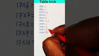 17 times multiplication  | 17times methods |17 times| 17 times table#maths#table#shorts#ytshor