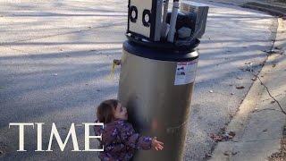 Little Girl Mistakes This Water Heater As A Robot | TIME