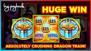 I DESTROYED DRAGON TRAIN! Better Than Jackpot - UP TO $25/SPIN!!!