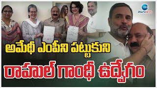 Rahul Gandhi Emotion | Amethi | అమేథీ ఎంపీని పట్టుకుని రాహుల్ గాంధీ ఉద్వేగం | ZEE Telugu News