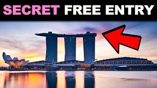 How to go to Marina Bay Sands Rooftop for FREE - No Tickets Not Hotel Guest - SECRET  |  Singapore