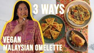 VEGAN Malaysian Omelette 3 WAYS | Roti John, Murtabak Maggi & Telur Dadar Terung Bakar