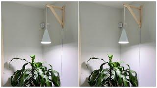 DIY Hanging Indoor Plant Light | Aesthetic Plant Light