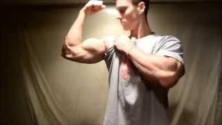 Teen Muscle Zach Zeiler Apple Crush and Bicep Flex / Measure