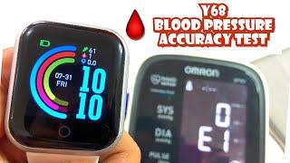 Y68 SMARTWATCH BLOOD PRESSURE ACCURACY TEST | ENGLISH