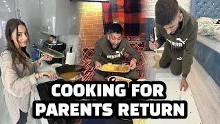 COOKING A FEAST FOR PARENTS RETURN FROM PAKISTAN 