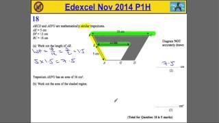 Edexcel Maths P1 Nov 2014 Higher Q18