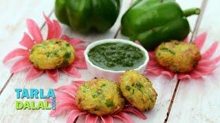 Corn Kebab, Corn and Capsicum Tikki by Tarla Dalal