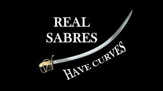 Real Sabres have curves! But how much?