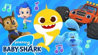 Sing with Baby Shark, Chase, Blaze, Gil and Blue | Nick Jr. Crew x Baby Shark | Baby Shark Official
