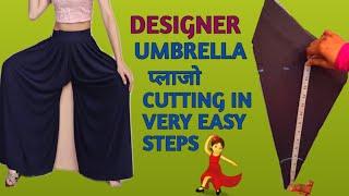 Designer Style Umbrella Palazzo Making |Cutting And Stitching |Latest |Trending Frock Style Umbrella