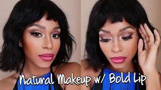 Natural Neutral Makeup w/ Bold Lip | South African YouTuber | Salome Tlakula