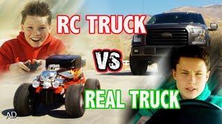 Real Truck vs RC Monster Truck!