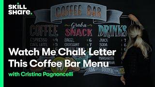 Watch Me Chalk Letter This Coffee Bar Menu