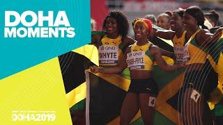 Jamaica Wins Women's 4x100m Gold | World Athletics Championships 2019 | Doha Moments