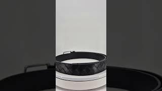 Bottega VenetaIntrecciato Leather Belt Black Silver 보테가 베네타 인트레치아토 레더 벨트 블랙 실버