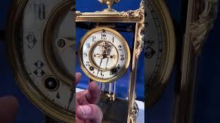 1882 ANTIQUE USA ANSONIA CRYSTAL STRIKE,REGULATOR BRASS CLOCK,PORCELAIN DIAL available in our eBay