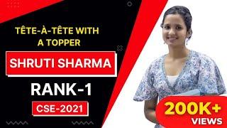 Tête-à-Tête with a Topper : Complete Strategy of Shruti Sharma (MGP Student) | IAS Rank 1 | CSE 2021