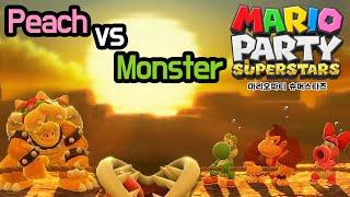 mario party superstars peach vs monster Tug o War