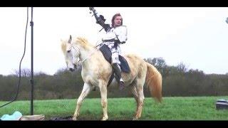 Jason Kingsley - Behind-the-scenes photoshoot with his horse, Warlord