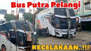 Baru Terjadi Kecelakaan Bus Putra Pelangi Nabrak Mobil Dan Tiang PLN