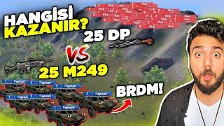 BRDM'lere HAİN PUSU! 25 m249 vs 25 DP-28! PUBG Mobile 25 vs 25 ORDU SAVAŞLARI!