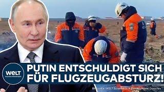 KASACHSTAN: Ganz neue Töne! Wladimir Putin entschuldigt sich nach Flugzeugabsturz!