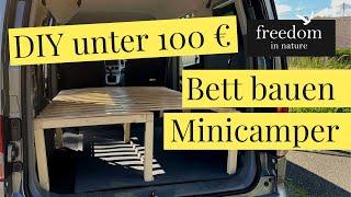 Minicamper ausziehbares Bett bauen - DIY für unter 100 €