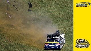 Hamlin bumps Keselowski, grass destroys No. 2 car