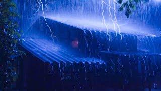 Thunder Storm Loud Sound For Deep Sleep with Heavy Rain on Metal Roof at Night