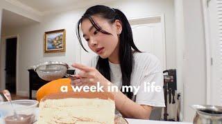 week in my life │ simple week at home, making rice cakes & baking a cake, grocery shopping