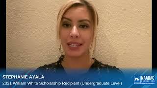 2021 William White Scholarship Recipient (Undergraduate Level): Stephanie Ayala