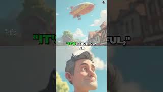 Painted Blimp Thrills Town: A Sky-High Masterpiece!