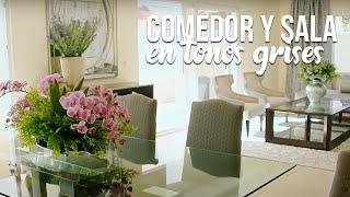 MAKEOVER: Comedor y sala en tonos de grises