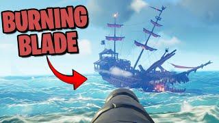 Sloop vs Burning Blade PvP Battle in Sea of Thieves