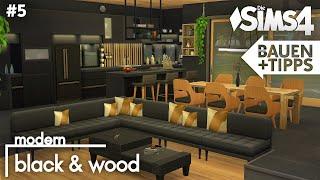 Modern Black & Wood Haus bauen #5 | Die Sims 4 Let's Build mit Tipps & Tricks