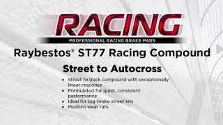 Raybestos ST77 Racing Brake Pad Formulation