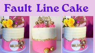 Perfect Fault Line Cake Tutorial #faultlinecake #whitebuttercream