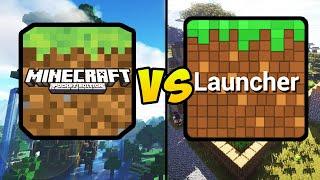 "MINECRAFT POCKET EDITION VS BLOCKLAUNCHER" (Minecraft PE, Mod Launcher, Mobile Games, iOS, Android)