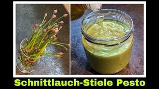 Schnittlauchpesto aus Blütenstielen | Schnittlauch Rezept | Selbstversorgung: Resteverwertung