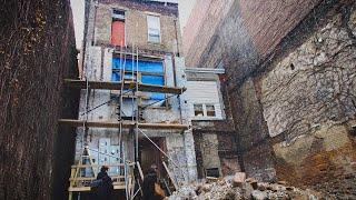 The Before & After Building Restoration of Mugshots Coffee Shop - Wheeling, WV